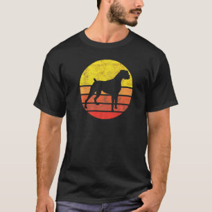 T-shirt Boxer Chien Sunset Animaux tendance Silhouette