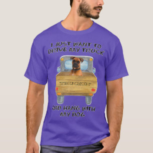 T-shirt Boxer de chien conducteur de camion