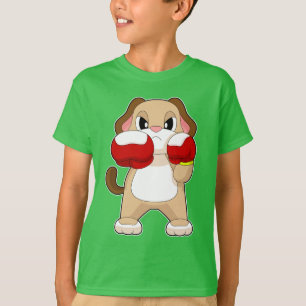 T-shirt Boxer de chien Gants de boxe Boxe