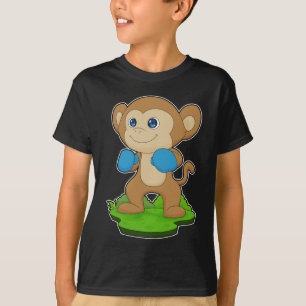T-shirt Boxer de singe Gants de boxe Boxe
