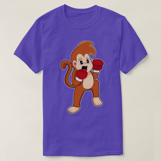 T-shirt Boxer de singe Gants de boxe Boxe (Design devant)