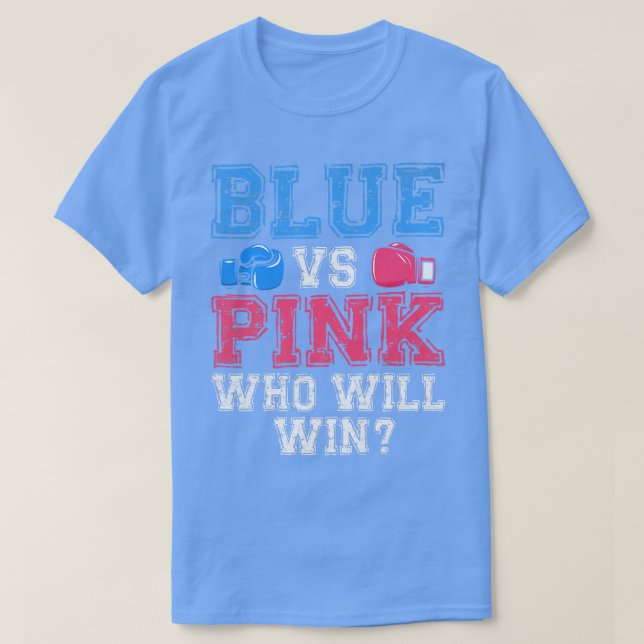 T-shirt Boxer de soirée de révélation de sexe bleu mignon  (Design devant)