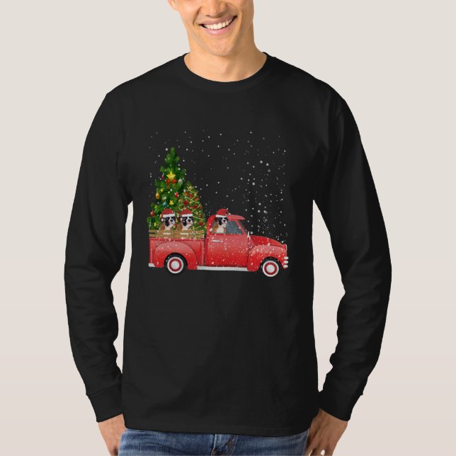 T-shirt Boxer Dog Christmas Tree On Car Xmas vacation Fami (Devant)