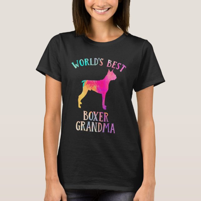 T-shirt Boxer Dog Grandma  Worldu2019s Best Boxer Grandma (Devant)