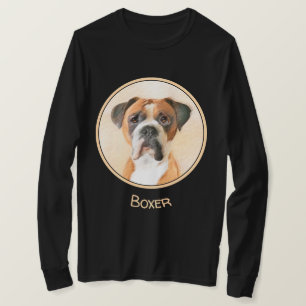 T-shirt Boxer Dog Peinture Non Décroché Art animal origina