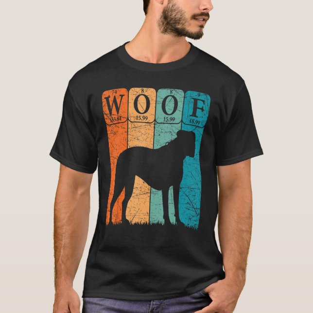 T-shirt Boxer Dog Periodic Table Elements Dog Lover Woof (Devant)