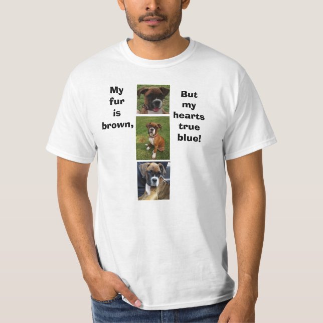 T-shirt BOXER DOG TRUE BLUE tee (Devant)