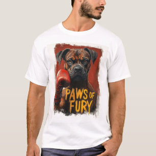 T-shirt Boxer Drôle - Conception de Pattes de Fureur