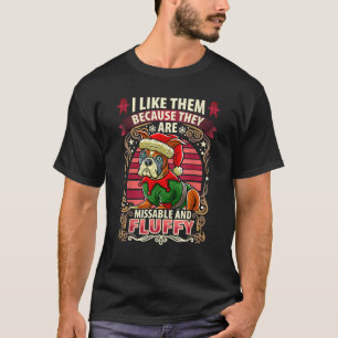 T-shirt Boxer Fluffy Christmas Chien Santa Claus