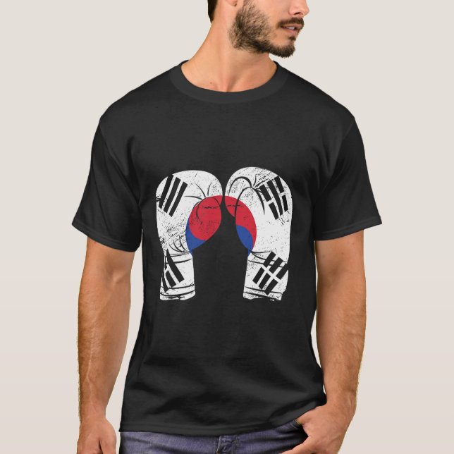 T-shirt Boxer Gants Drapeau Coréen Corée du Sud (Devant)