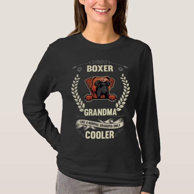 T-shirt Boxer Grandma Like A Normal Grandma Only Cooler (Devant)