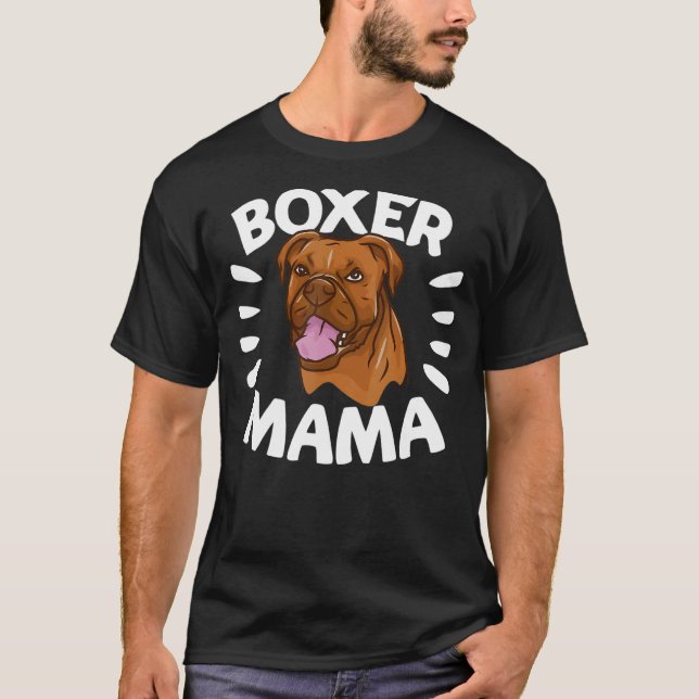 T-shirt Boxer Mama chien maman ou murmure de chien (Devant)