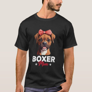 T-shirt Boxer Maman Boxer Chien Fête mère Longue Manche T