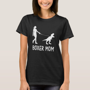 T-shirt Boxer Maman Dog Boxer Mama Dinosaur Femme D
