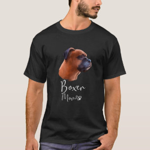 T-shirt Boxer Maman mignonne Chien Chien Propriétaire Boxe