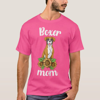T-shirt Boxer Maman Sunflower Mères Day Boxer Mama Funny B