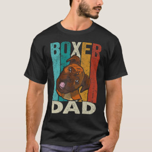 T-shirt Boxer père chien rétro Vintage chien boîte papa