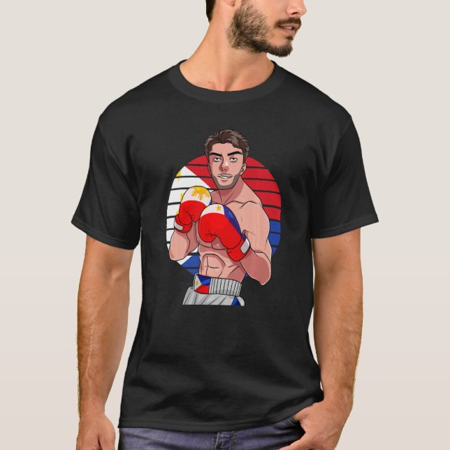 T-shirt Boxer philippin Philippines Drapeau Laban Lang Box (Devant)