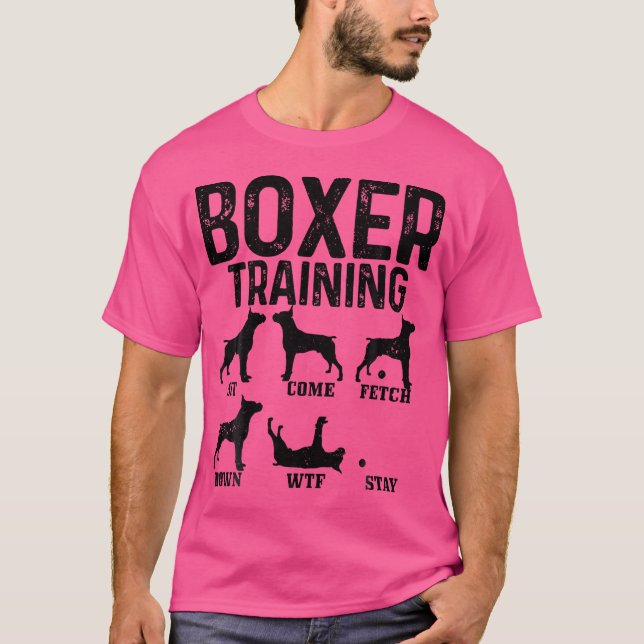 T-shirt Boxer Training Funny Chien Propriétaire Boxer Mama (Devant)