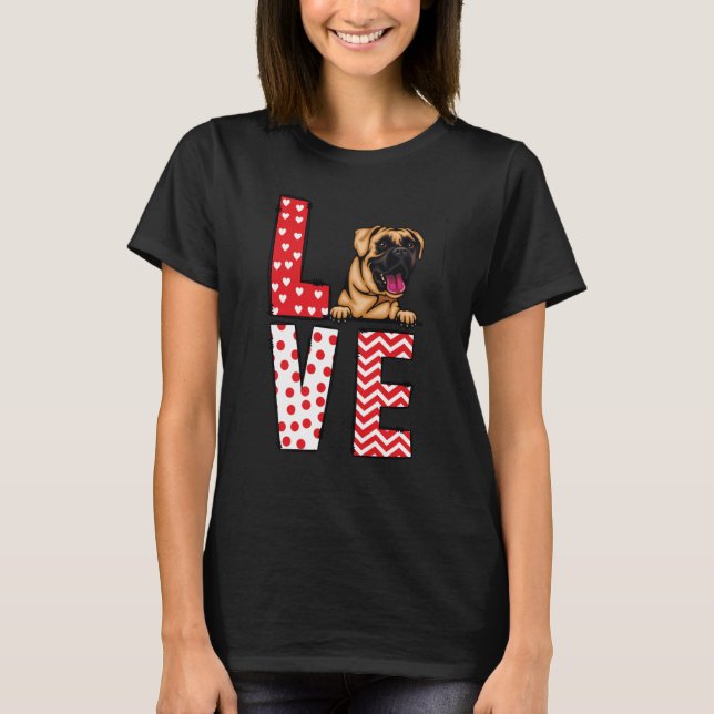 T-shirt Boxer Valentines Day Love Valentine Cute Hearts (Devant)