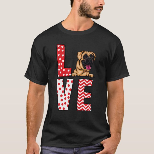 T-shirt Boxer Valentines Day Love Valentine Cute Hearts (Devant)