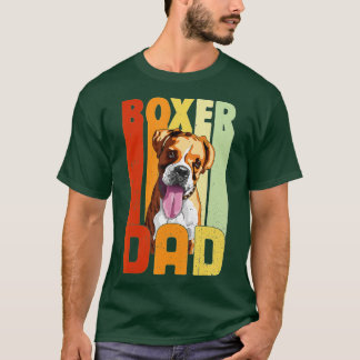 T-shirt Boxer vintage papa Meilleur Boxer Papa Jamais Fête