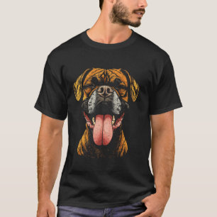T-shirt Boxer Visage de Chien Drôle