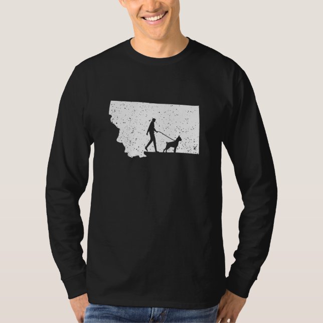 T-shirt Boxer Walking Montana Chig (Devant)