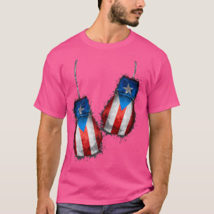 T-shirt Boxers Boricua Ventilateurs de boxe Gants Drapeau