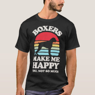 T-shirt Boxes me rendre heureux Sunset Retro pour hommes f