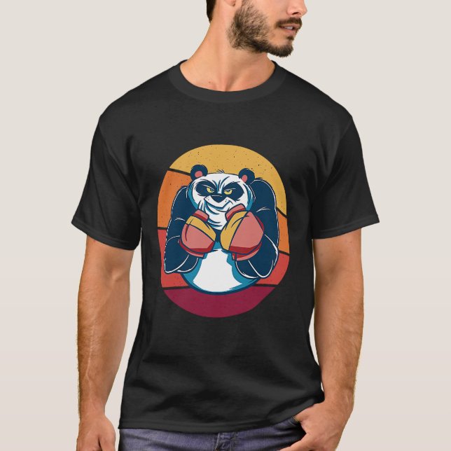 T-shirt Boxeur de boxe Panda Poing (Devant)