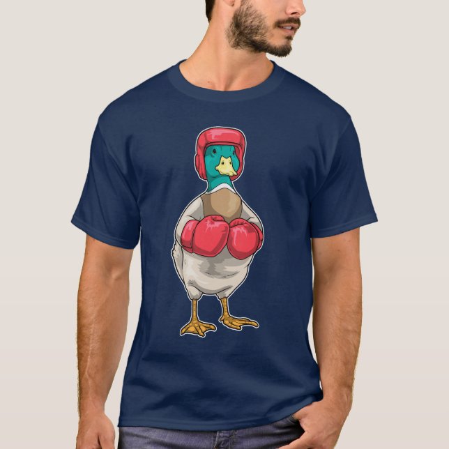T-shirt Boxeur de canard Gants de boxe Boxe (Devant)