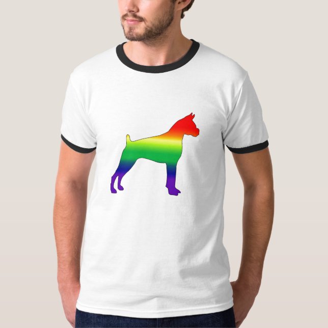 T-shirt Boxeur de gay pride (Devant)