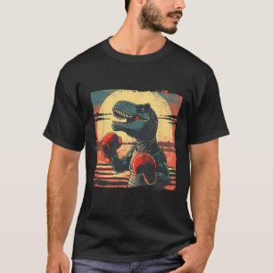 T-shirt Boxeur Dinosaure Boxe Dino Kickboxing T-rex Boxe
