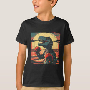 T-shirt Boxeur Dinosaure Boxe Dino Kickboxing T-rex Boxe