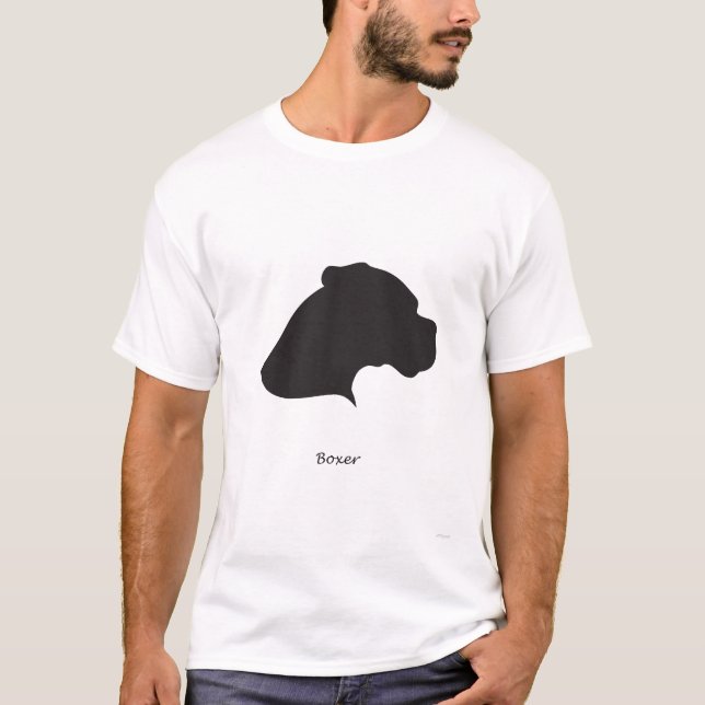 T-shirt Boxeur - silhouette noire (Devant)