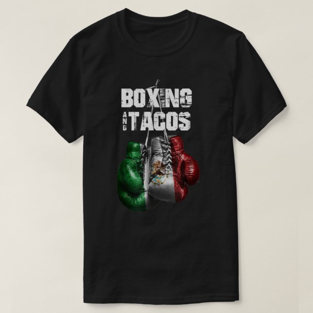 T-shirt Boxing and Tacos Funny Mexico 137 (Design devant)