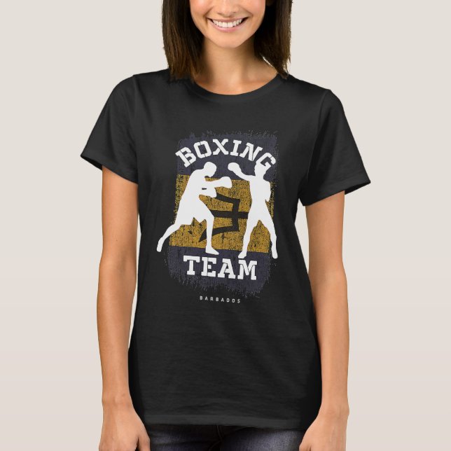 T-shirt Boxing Barbados Combat Sports Fighter Boxing (Devant)