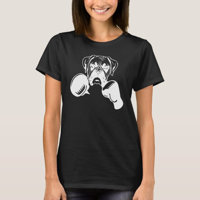 T-shirt boxing Boxer dog Boxer dog mom Boxer dog dad (Devant)