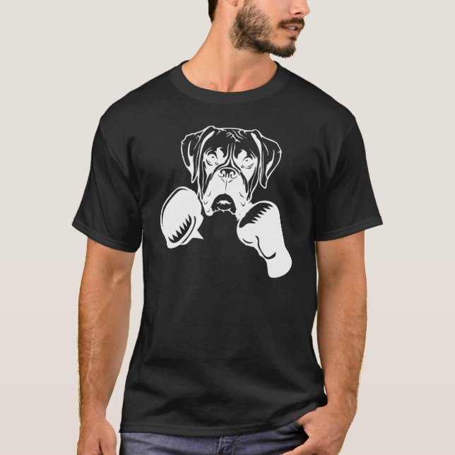 T-shirt boxing Boxer dog Boxer dog mom Boxer dog dad (Devant)