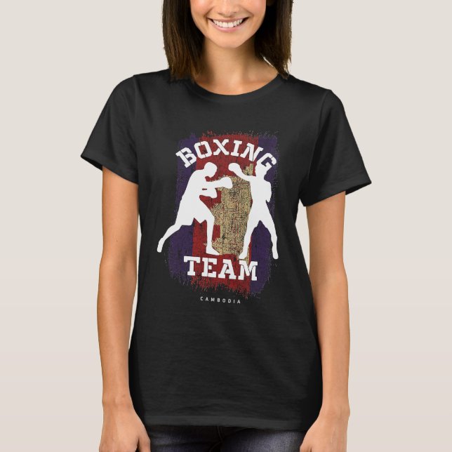 T-shirt Boxing Cambodia Combat Sports Fighter Boxing (Devant)