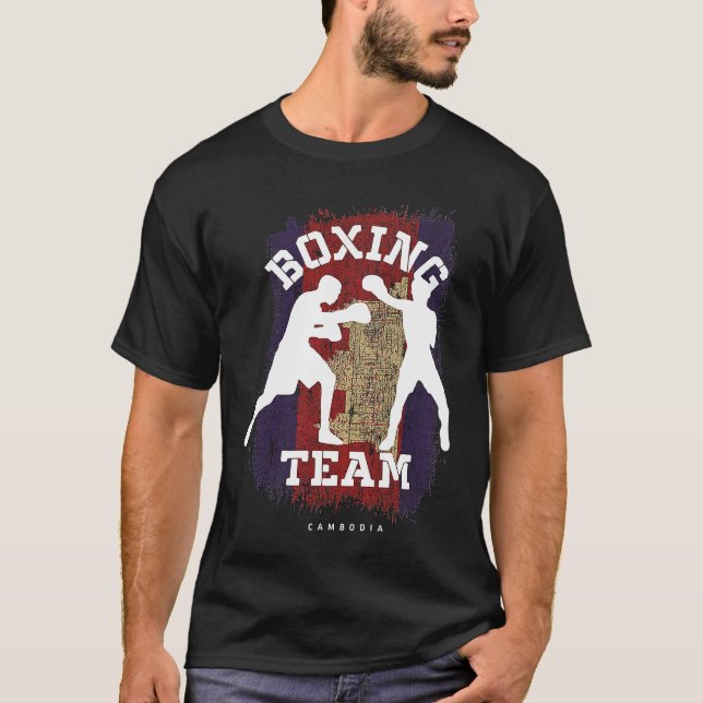 T-shirt Boxing Cambodia Combat Sports Fighter Boxing (Devant)