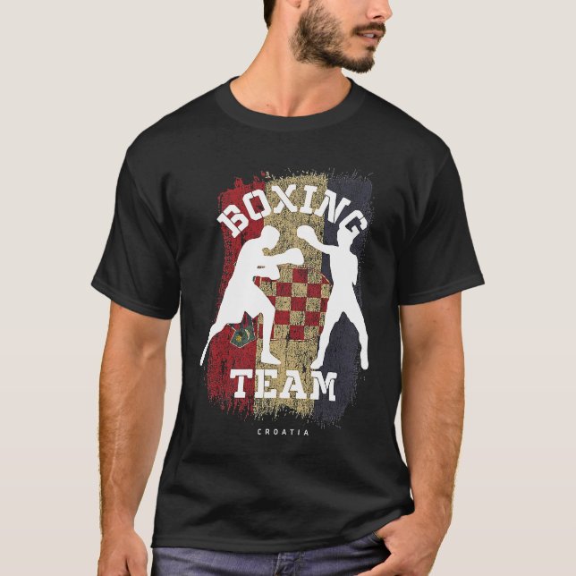T-shirt Boxing Croatia Combat Sports Fighter Boxing (Devant)