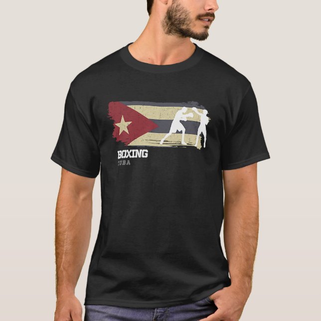 T-shirt Boxing Cuba Combat Sports Fighter Boxing (Devant)