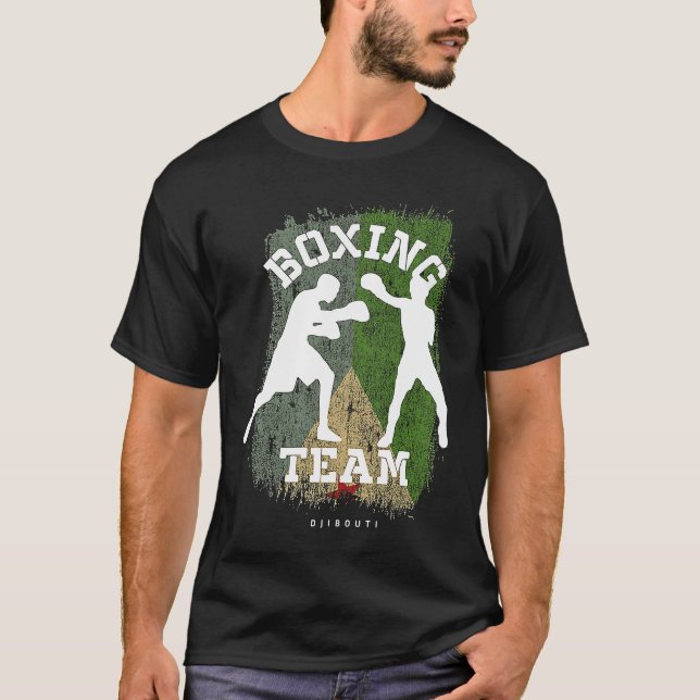 T-shirt Boxing Djibouti Combat Sports Fighter Boxing (Devant)