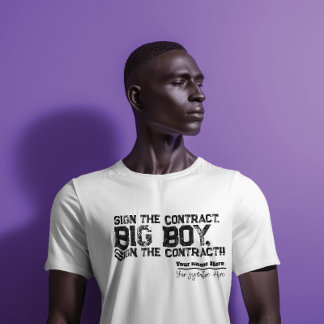 T-shirt Boxing drôle Signer le contrat grand garçon Grunge