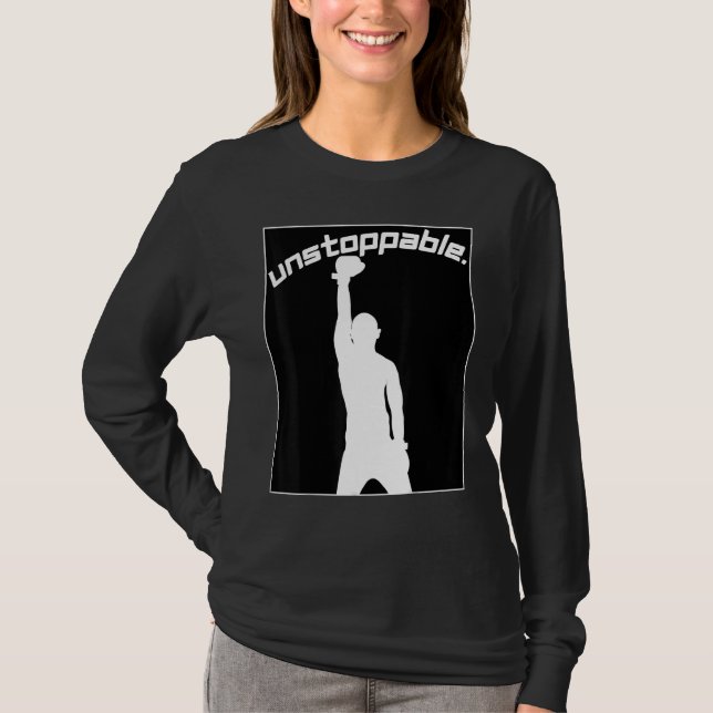 T-shirt Boxing Graphic Gym Workout Motivation Unstoppable (Devant)