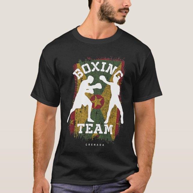 T-shirt Boxing Grenada Combat Sports Fighter Boxing (Devant)