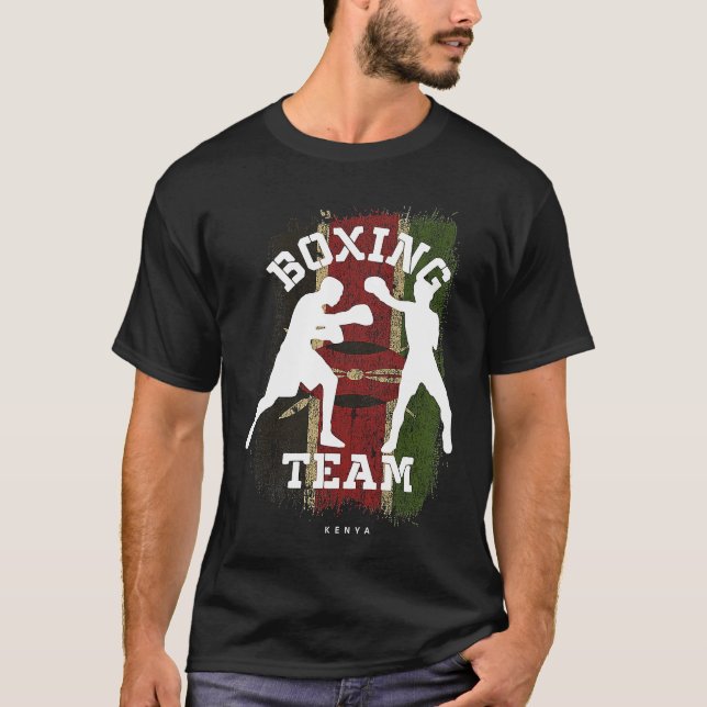 T-shirt Boxing Kenya Combat Sports Fighter Boxing (Devant)