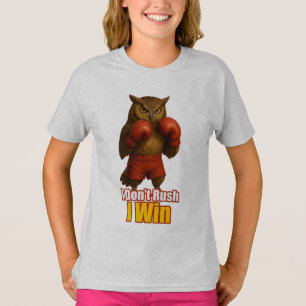 T-shirt Boxing Owl Win with Patience